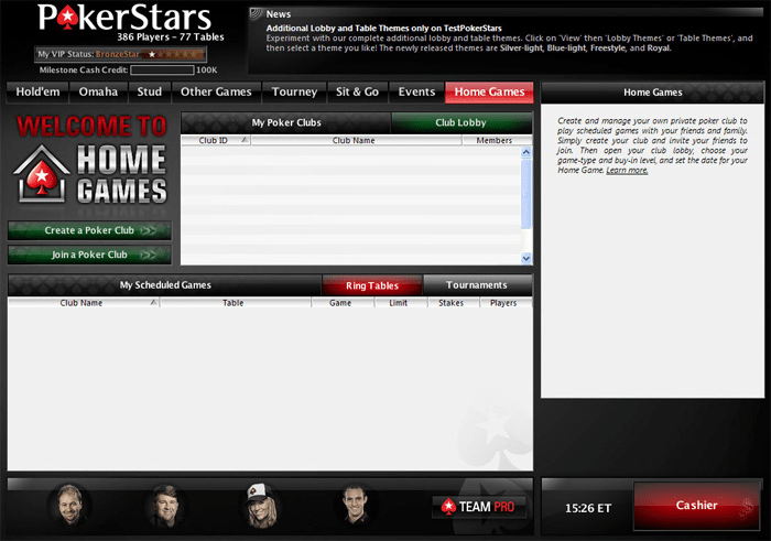 PokerStars Home Games