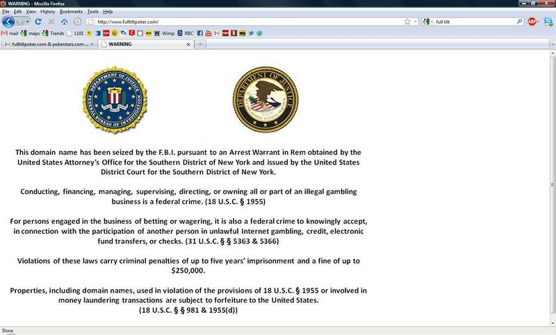 FBI Shuts Down Three Biggest Online Poker Sites