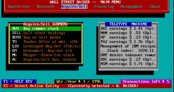 Wall Street Raider – история второго рождения лучшей экономической видеоигры