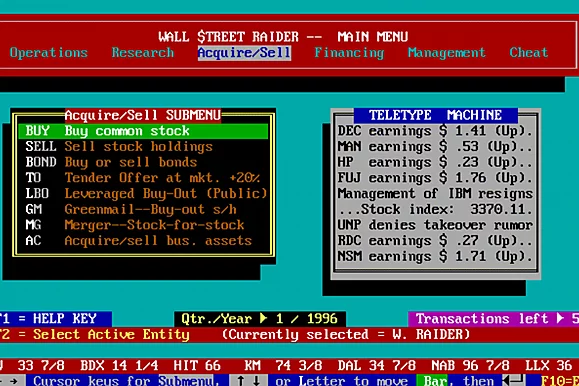 Wall Street Raider – история второго рождения лучшей экономической видеоигры