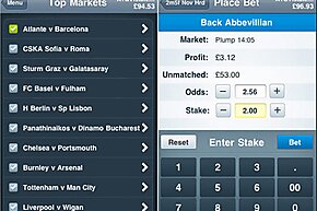 Betfair выпустил приложение для iPhone