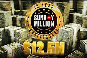 PokerStars проведут юбилейный Sunday Million на $12,500,000: новости покер-румов